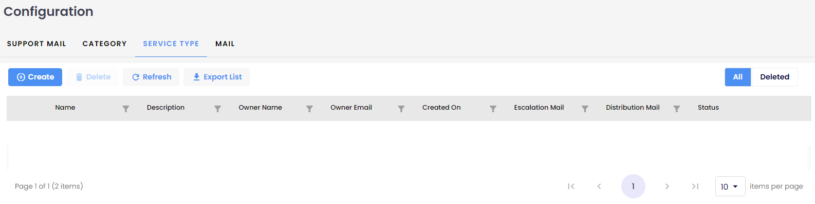 Service Type alt text